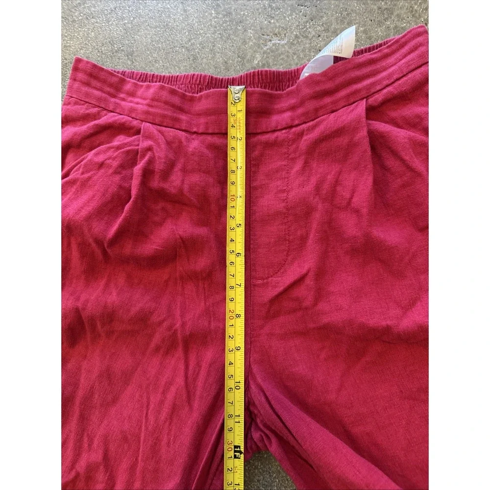 Banana Republic Ankle Pant Women Maui Rose SzXS(TP)Wide Leg Boho Linen Blend